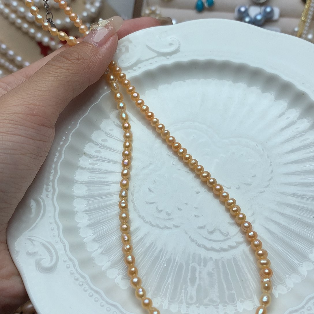 淡水珍珠3-4未镶嵌x28项链