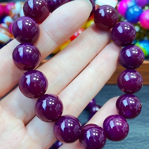 玛瑙/玉髓手链未镶嵌血胆金莲14