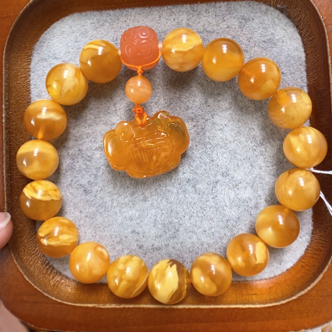 蜜蜡手串未镶嵌蜜蜡手串