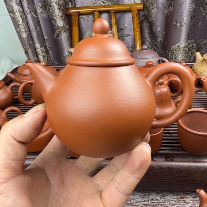 紫砂茶壶原矿小红泥