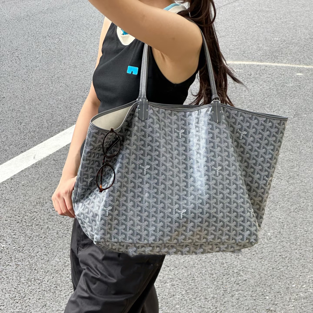 95新 Goyard 御古屋/75428/灰色购物袋中号 子母