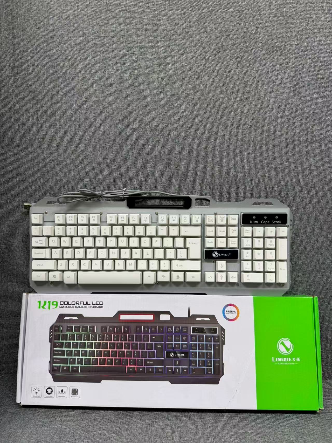 准新品 其他 全新 力镁K19有线薄膜键盘半金属面板带支架库存尾货