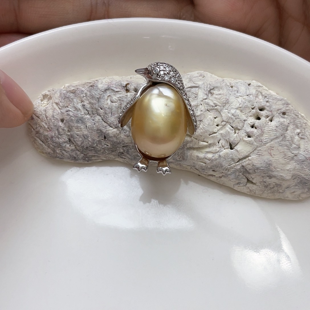 海水珍珠吊坠(不含链)银S925镶嵌