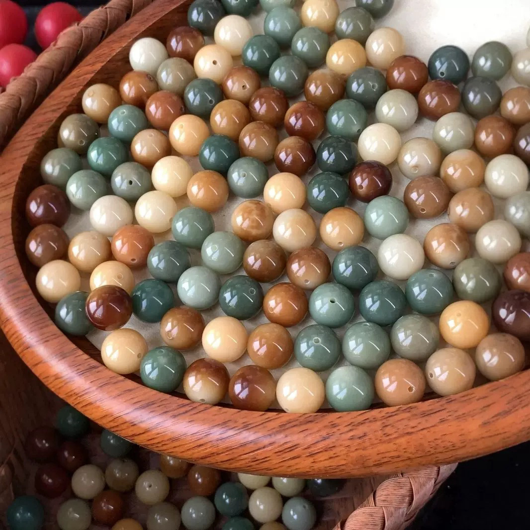 12mm天然多宝菩提子散珠无芽眼正圆精品
