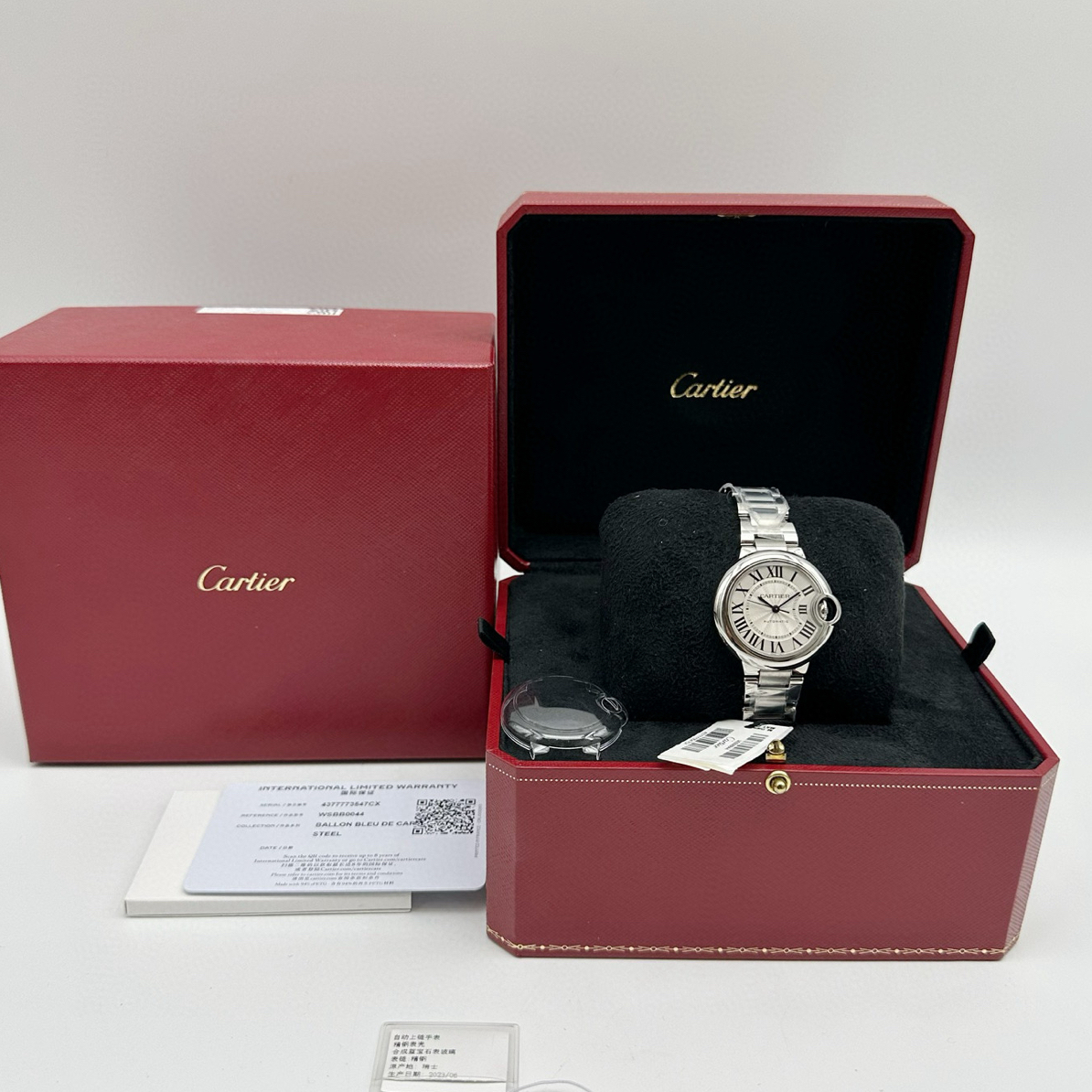 95新 Cartier/卡地亚 蓝气球系列WSBB0044自动机械女士腕表81540