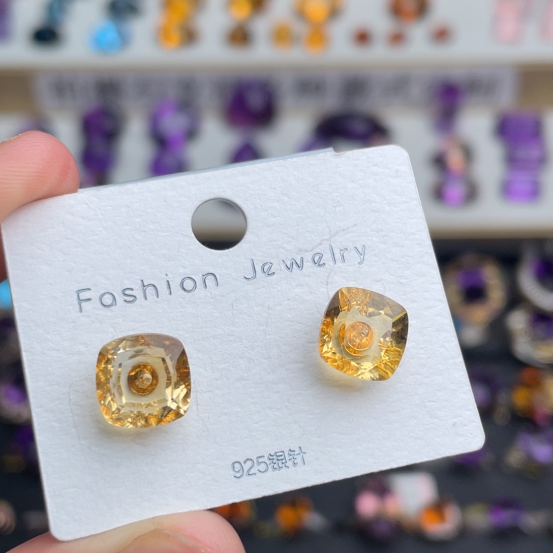 水晶珠宝半成品银S925镶嵌天然保真