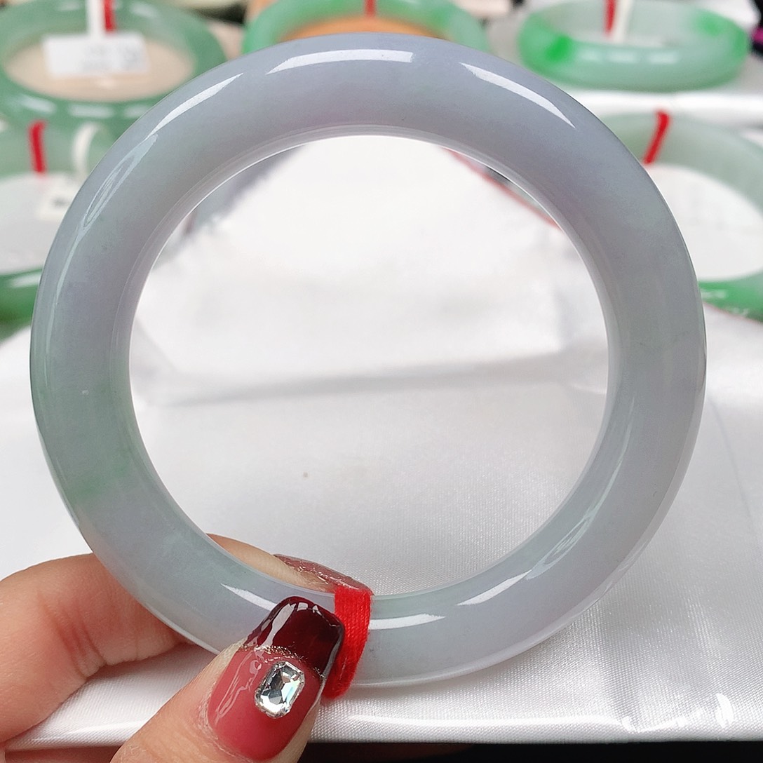 翡翠手镯（圆镯）未镶嵌天然翡翠手镯56