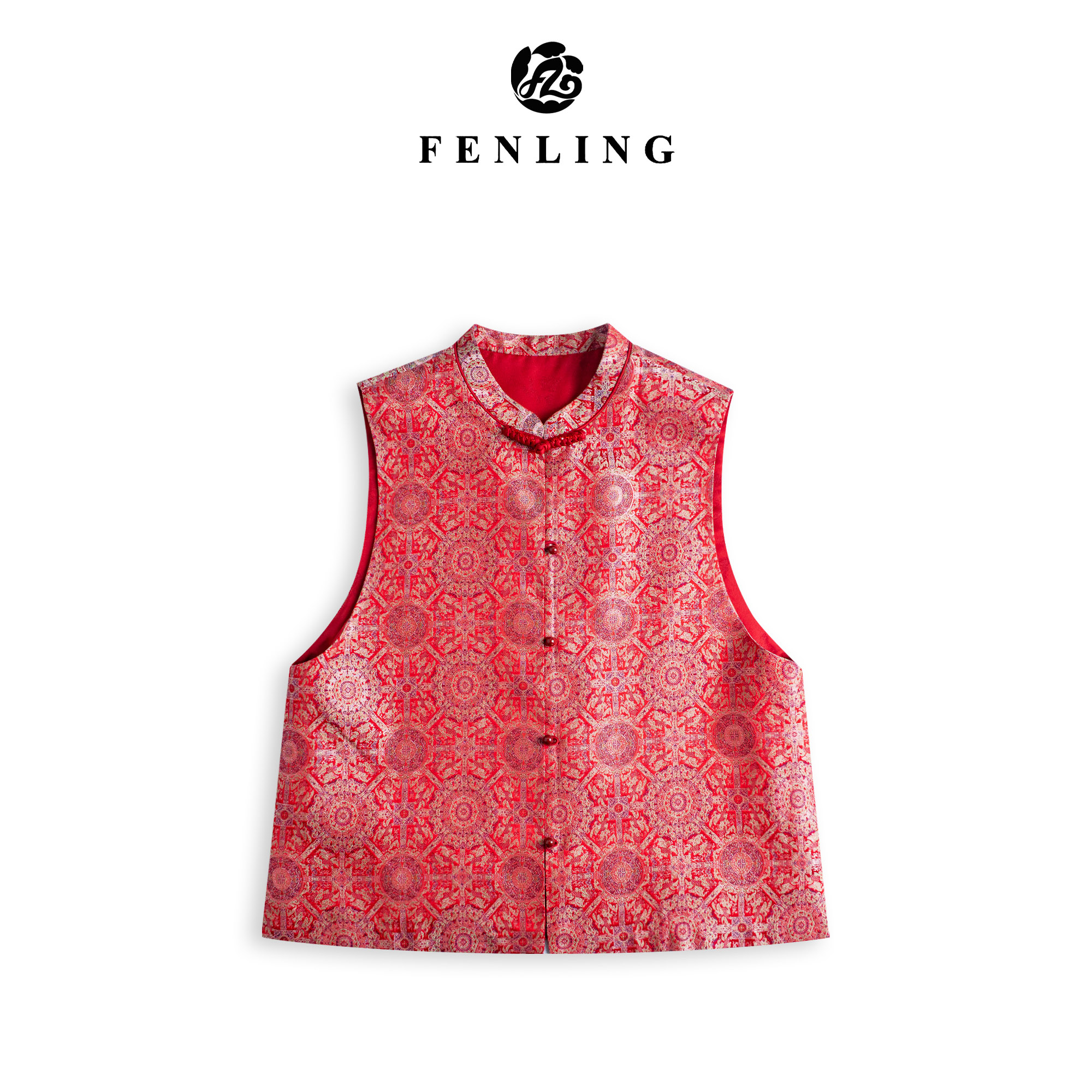 芬领-八达晕-非遗桑蚕丝宋锦40姆米幻彩宋锦马甲BX1336-BX1338