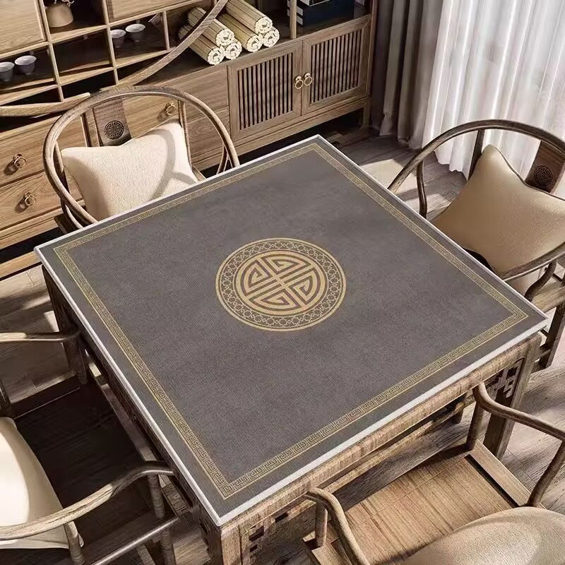 家用正方形加厚水晶绒麻将桌垫消音防滑手搓麻将专用桌面布垫盖布