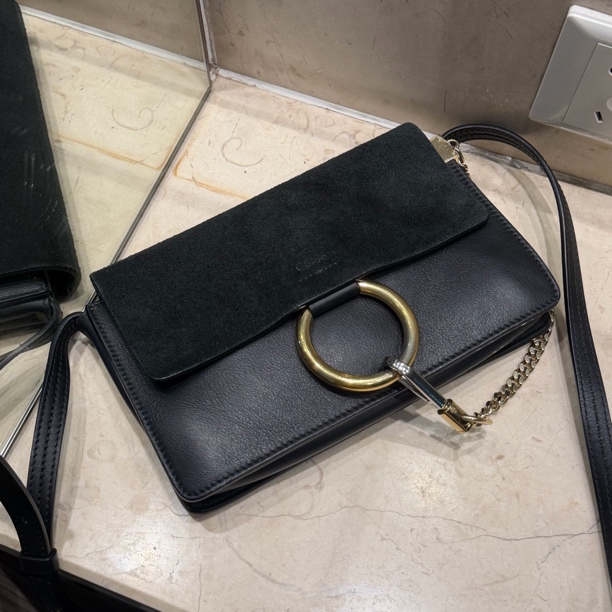 95新 Chloe/蔻依 好成色faya黑色斜挎包｜5797016