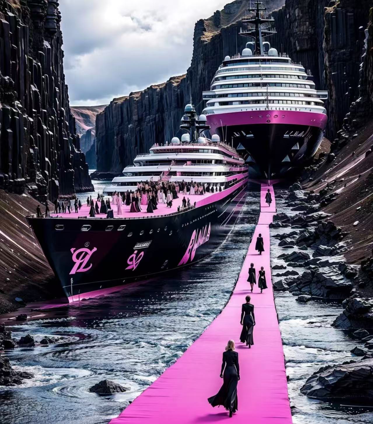 现货-快乐心印花长裤阔腿裤卫裤男女同款