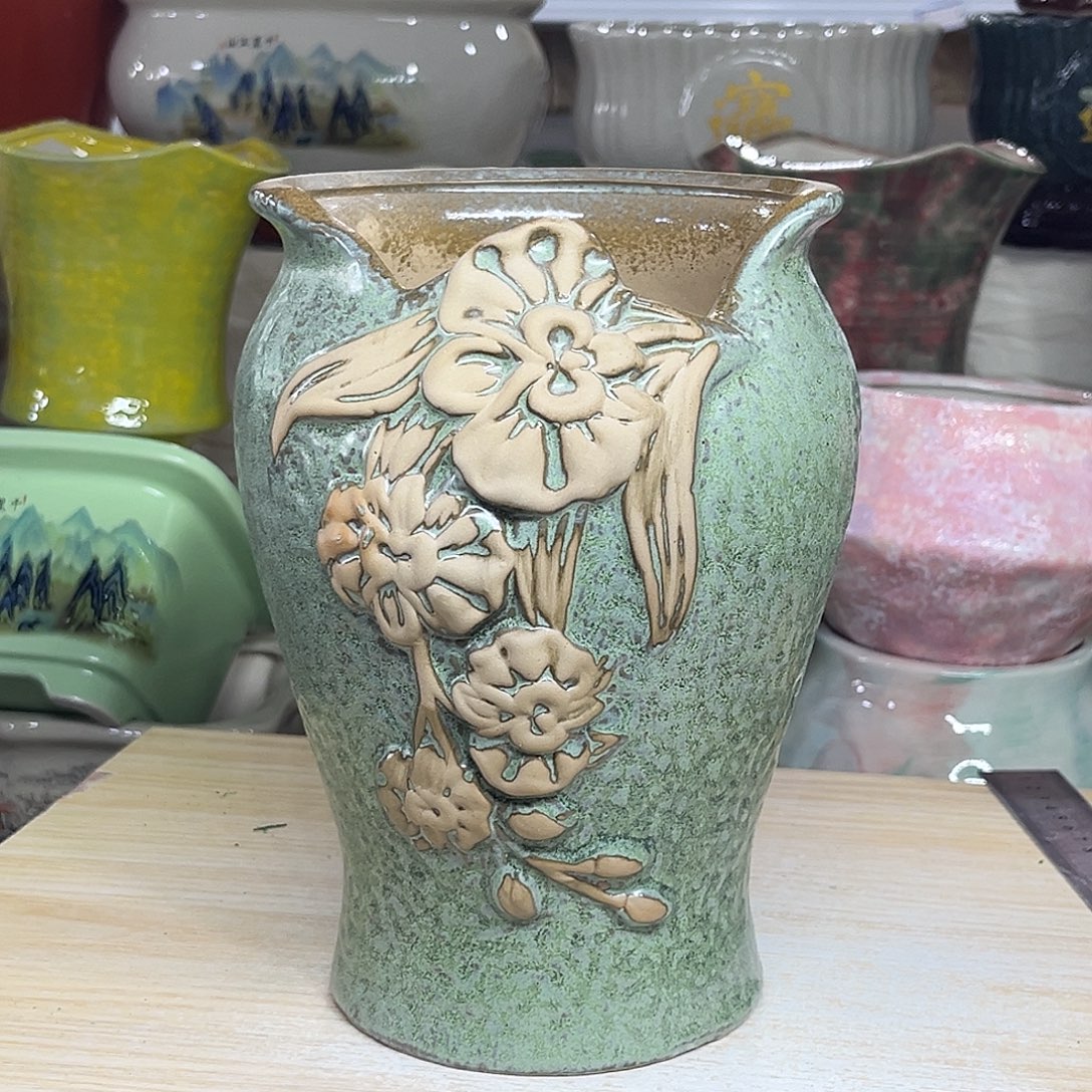 陶瓷绿植多肉微瑕花盆外口径：13*21