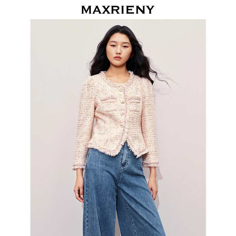【KK专属】MAXRIENY甜美千金小香外套2025春流苏上衣高级气质感