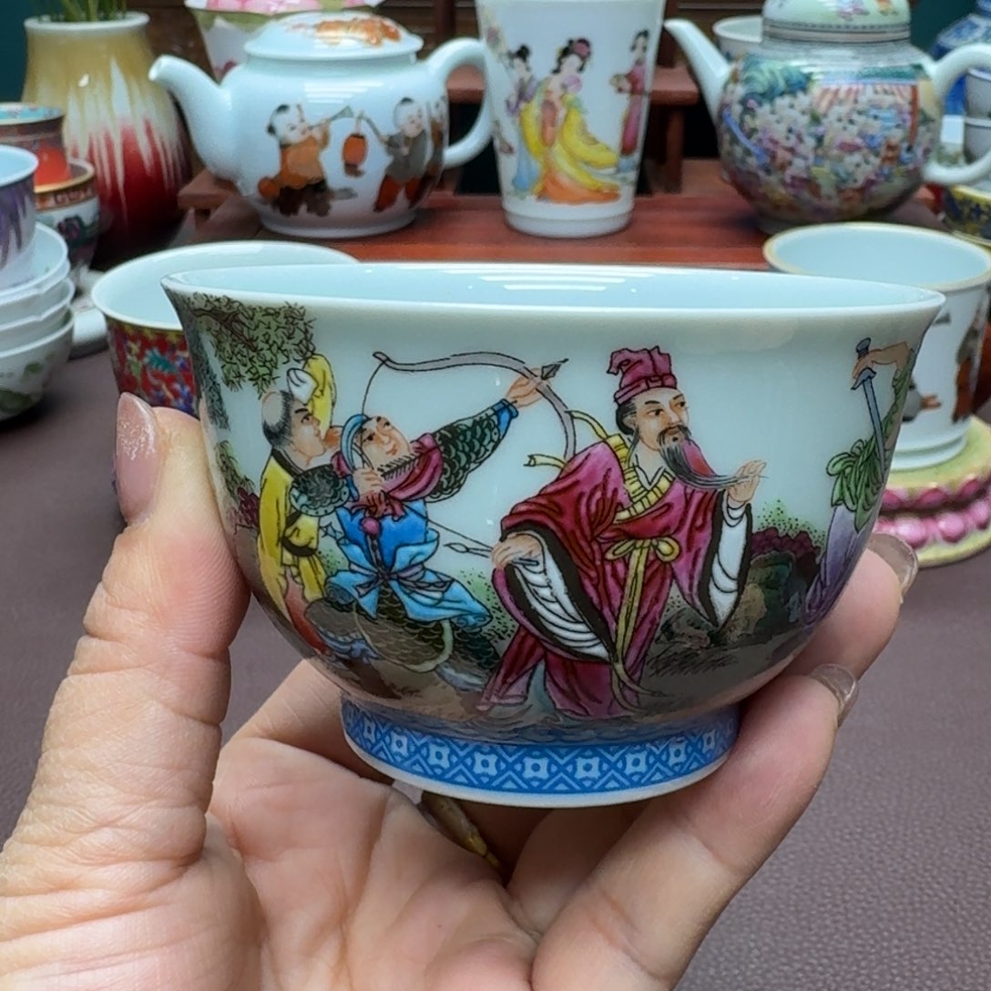 瓷片景德镇仿古手工制作精品展示