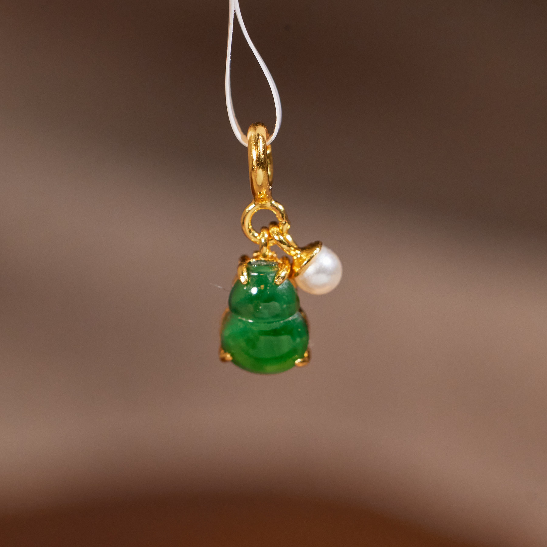 非遗好物分享【玉峰珠宝】葫芦*翡翠吊坠*925镶嵌*W5339