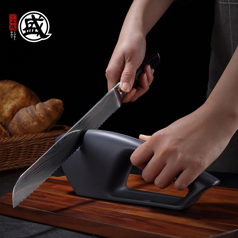 手持高精度便携厨师神器多功能可调整磨刀器面包锯齿刀可磨