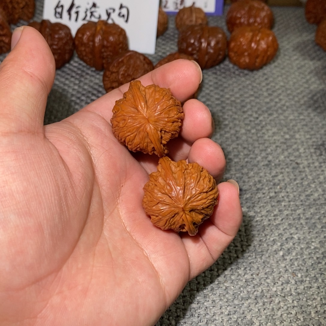 文玩核桃把件35磨盘