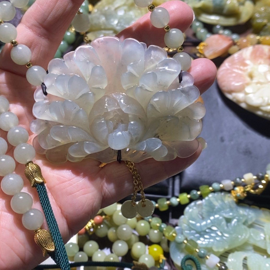 【闪购商品】岫玉毛衣链未镶嵌