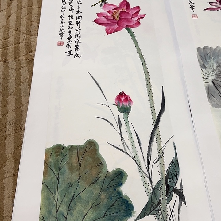 国画烧*草花鸟的翅膀和翅膀是