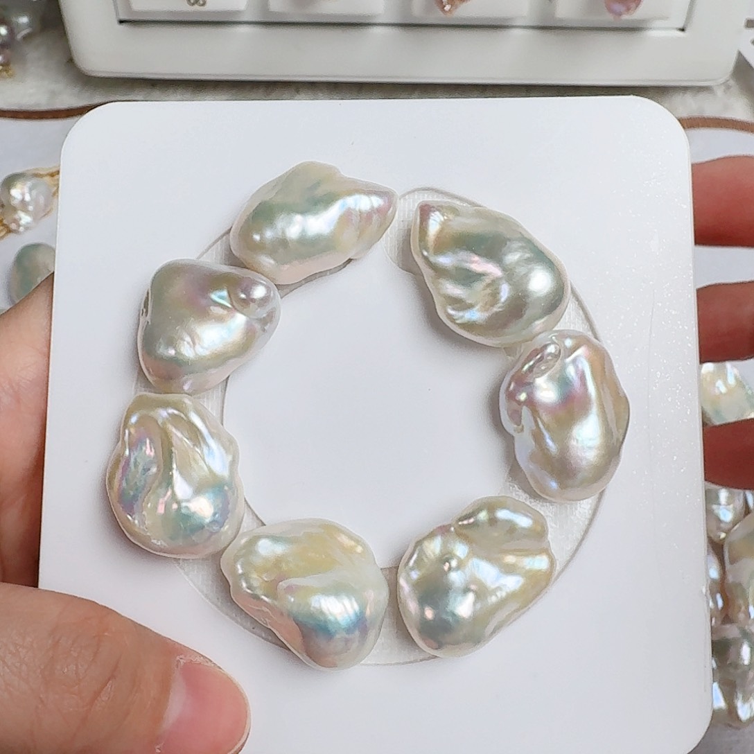 淡水珍珠颈饰银S925镶嵌定制