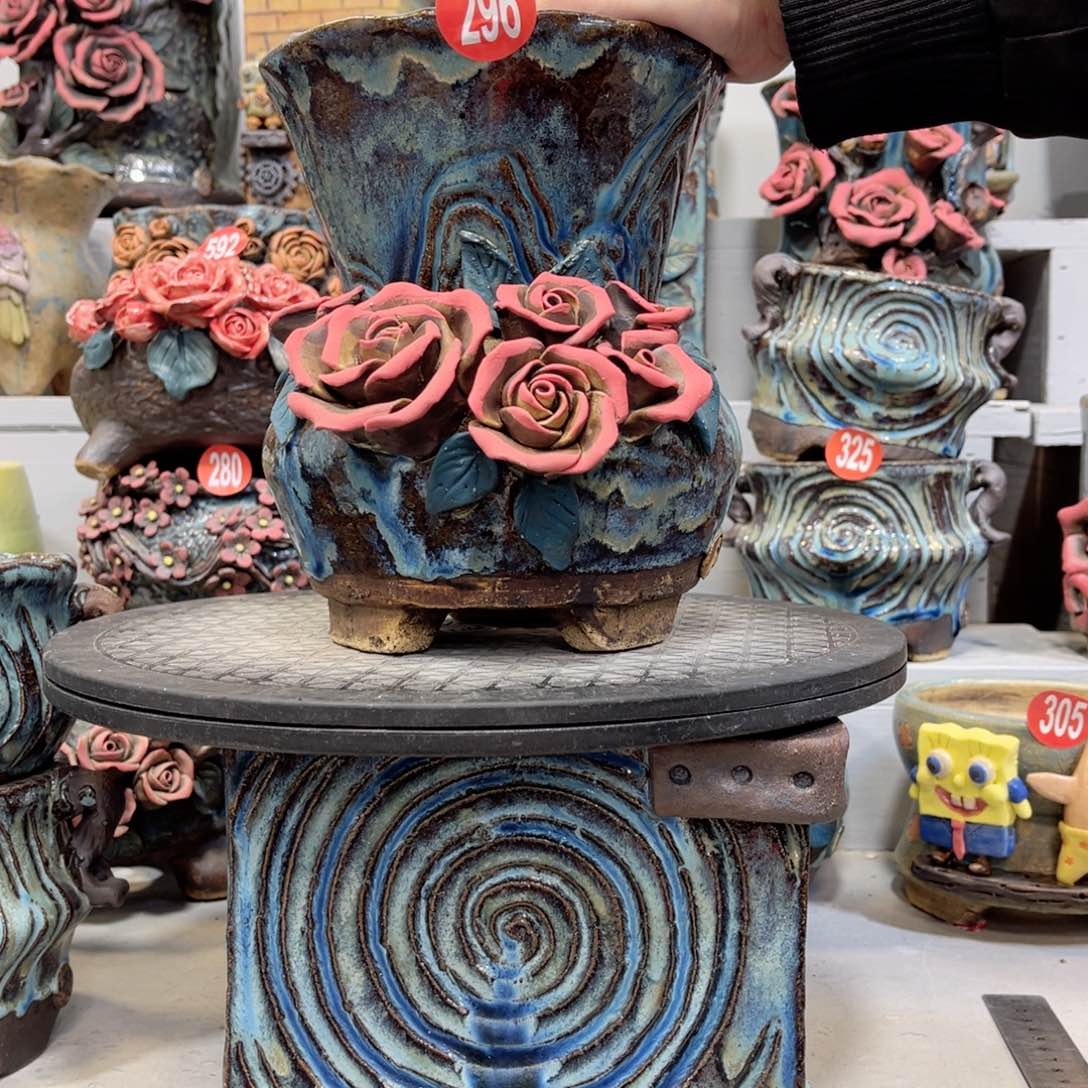 陶瓷微瑕296 号陶然花盆