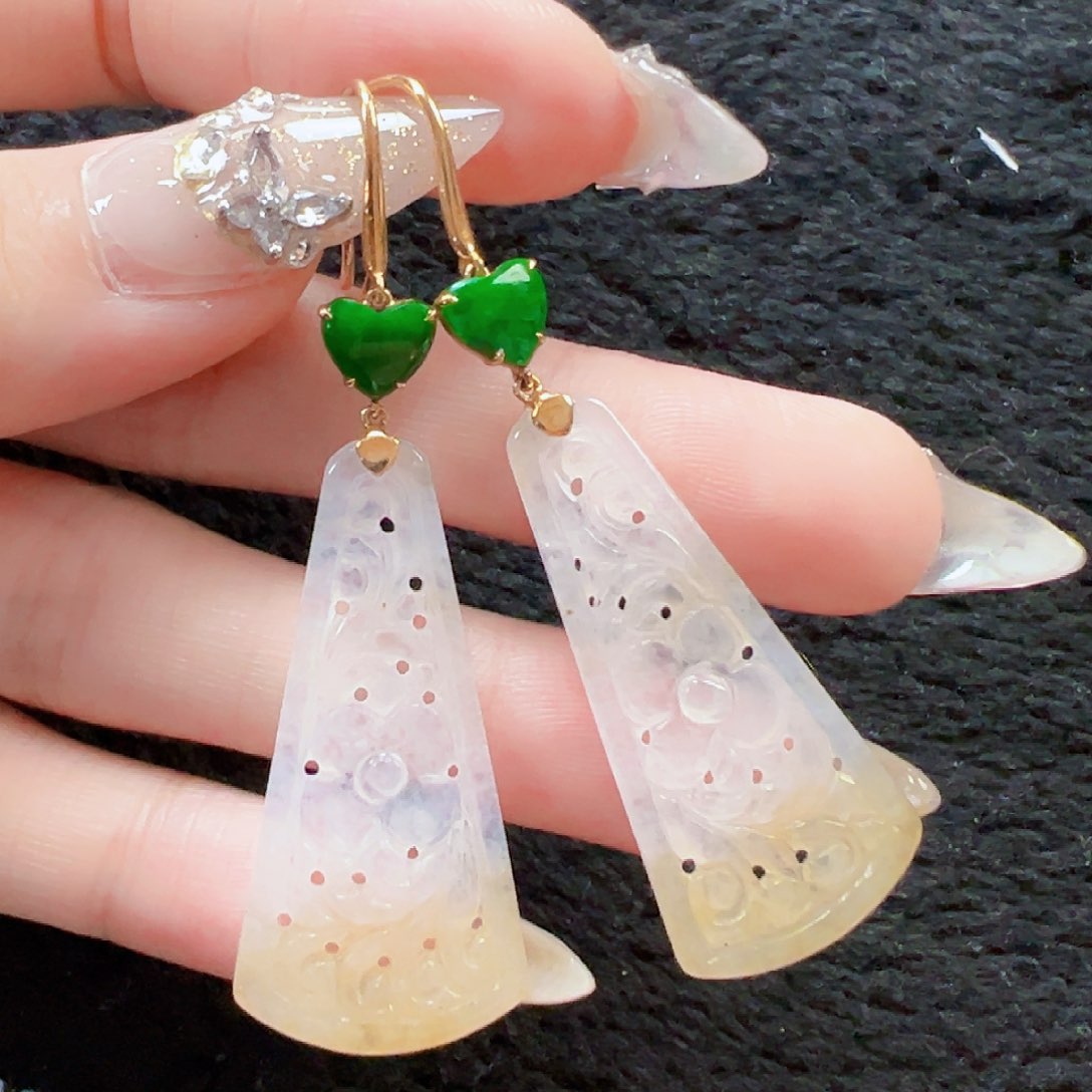 翡翠耳饰18K金镶嵌【福利款】签收后24小时鉴赏期