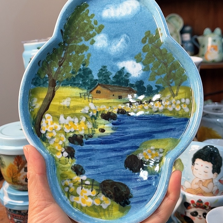 陶景德镇釉下手绘陶瓷