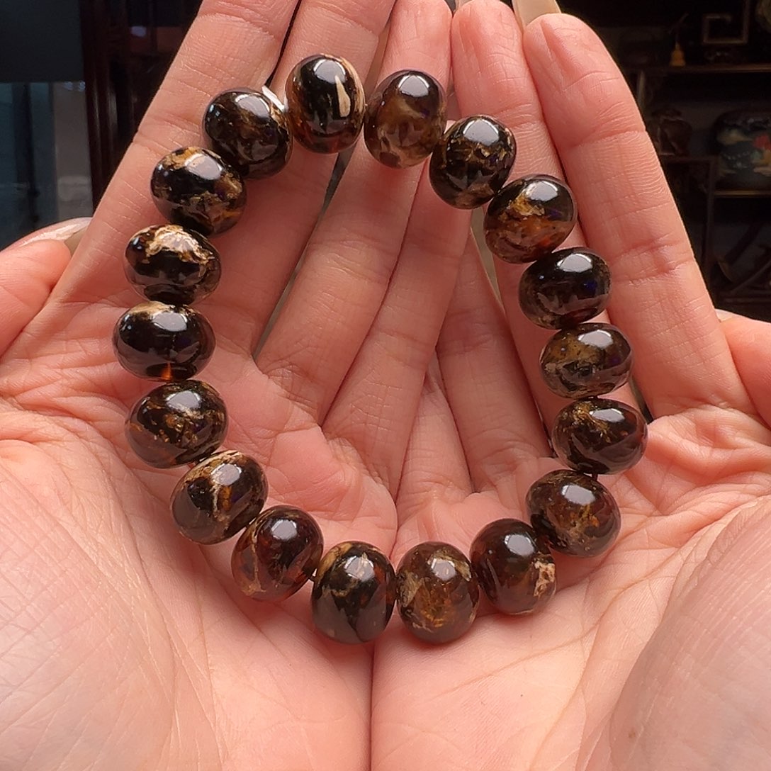 琥珀裸石未镶嵌抚顺琥珀10282。14mm