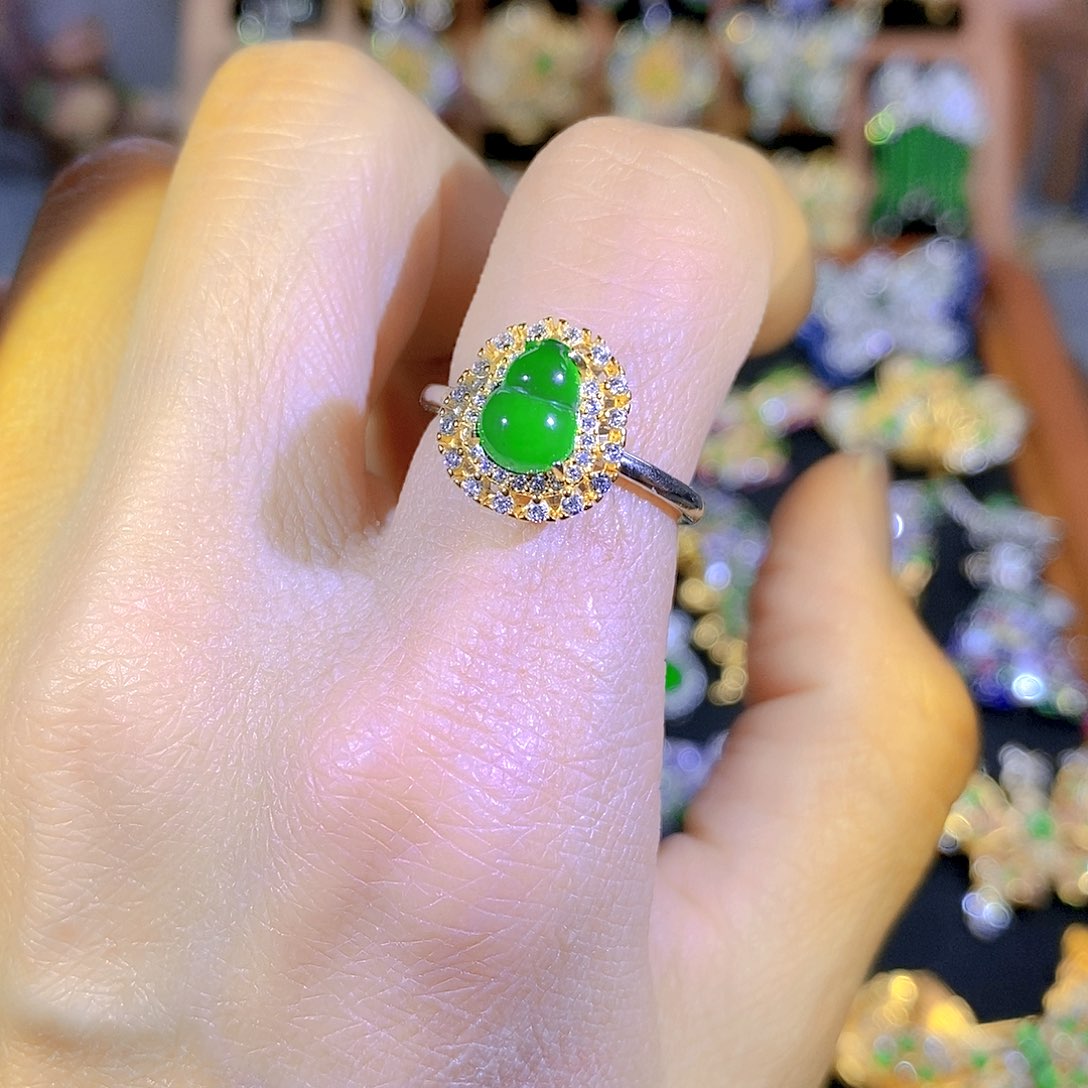 吊坠(不含链)银S925镶嵌翡翠