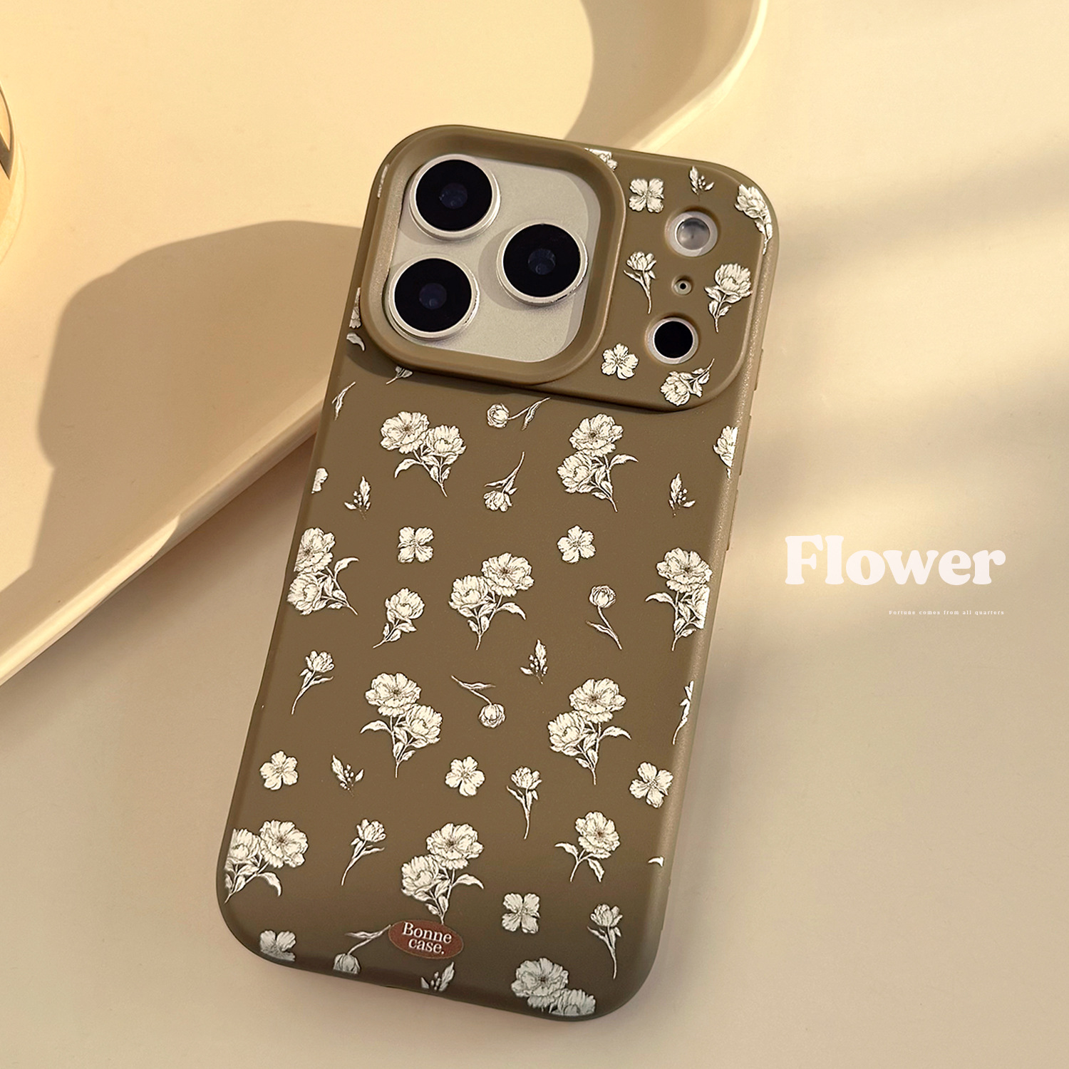 复古手绘玫瑰花珍珠手绳适用iPhone17promax手机壳16全包15软套14