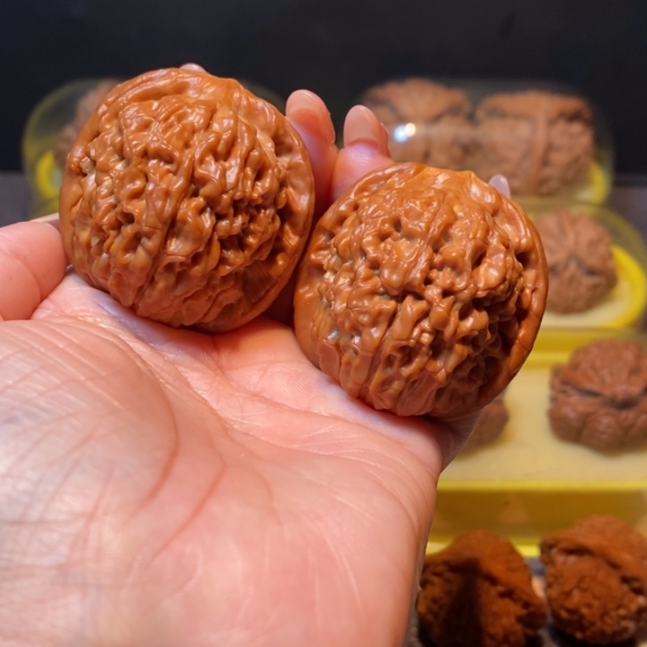 吊坠文玩核桃莲花41有修