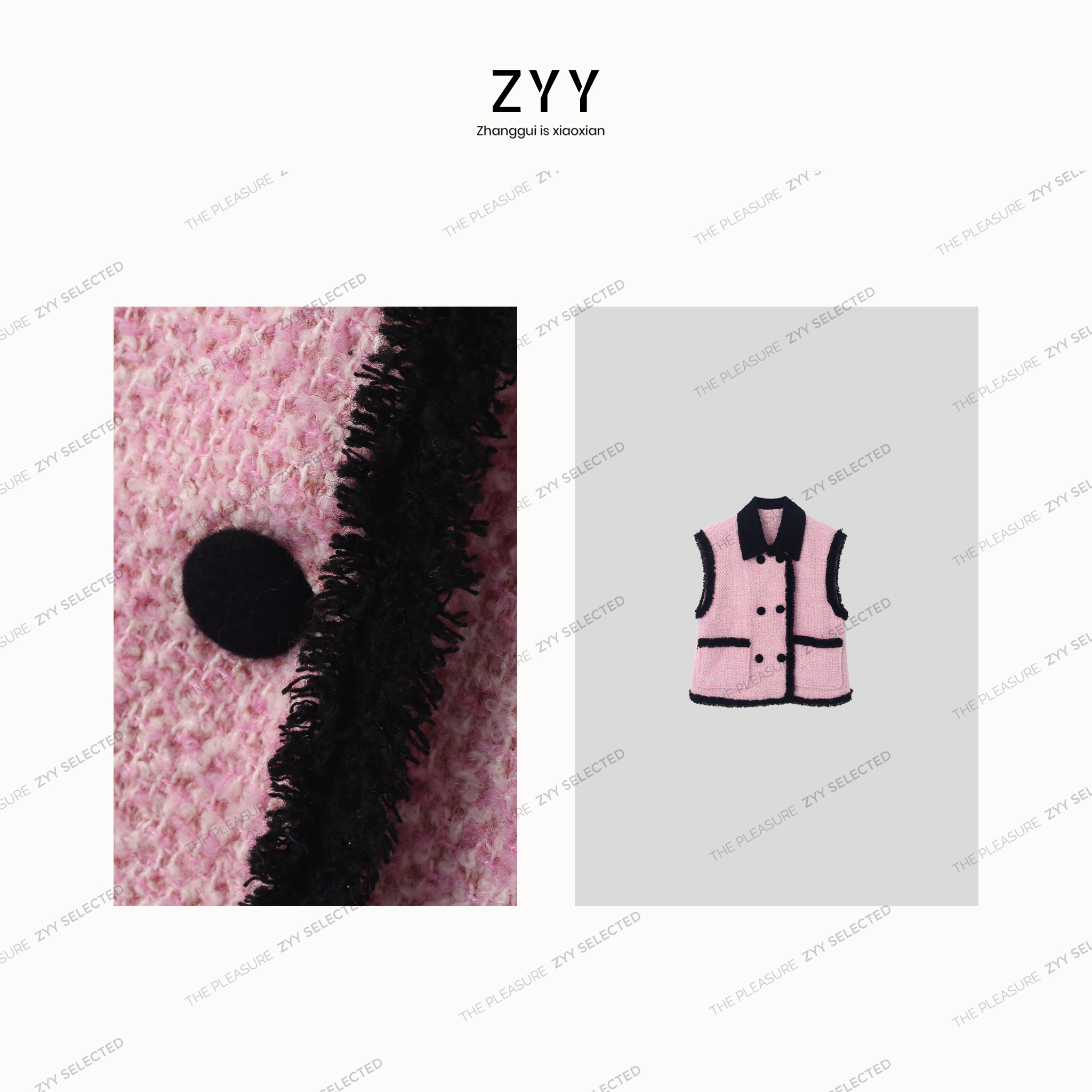 ZYY【华尔兹】2024S/S新品减龄优雅经典小香风马甲X24QW8272