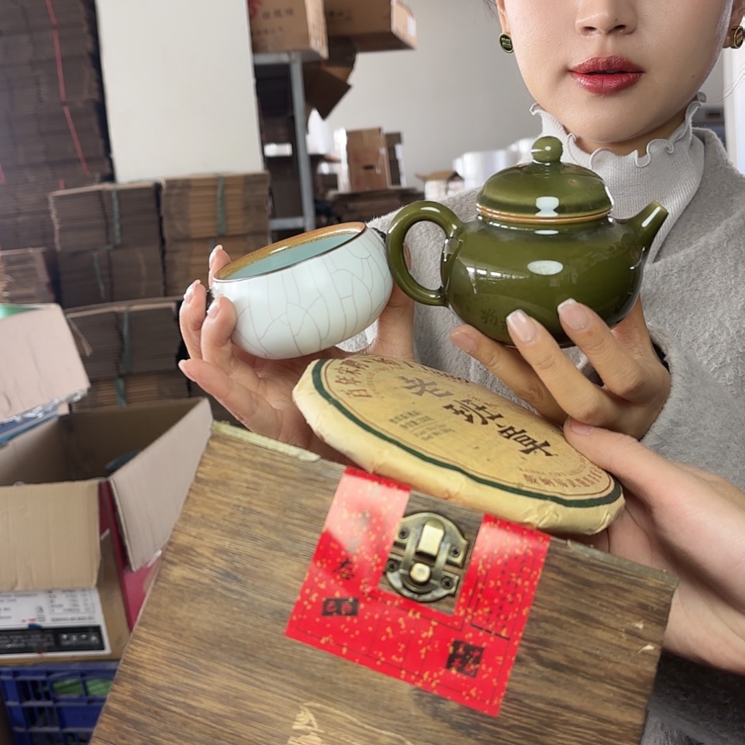 龙泉云间青瓷小米茶器