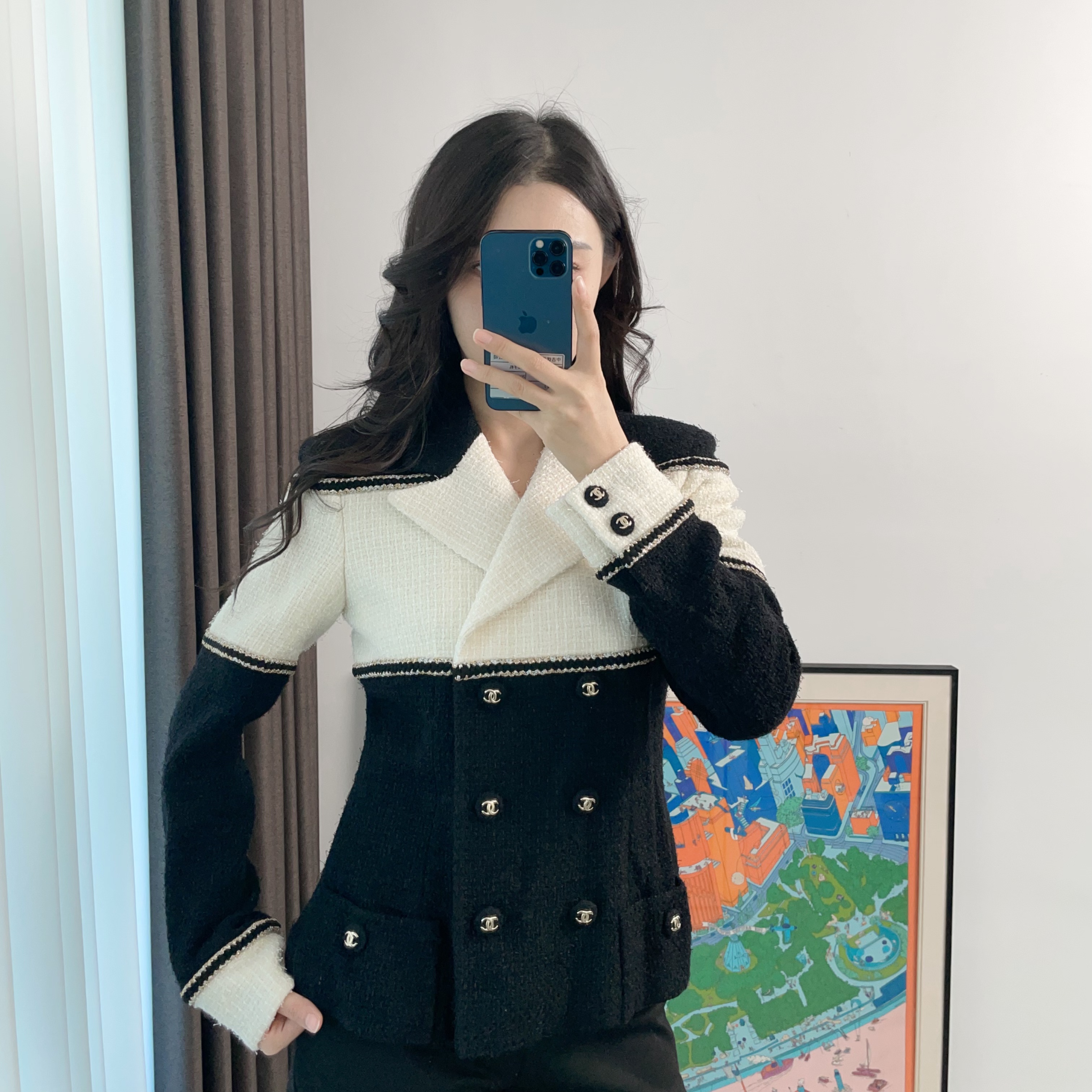 95新 Chanel/香奈儿 粗花呢外套36码/251122VCWYQ02