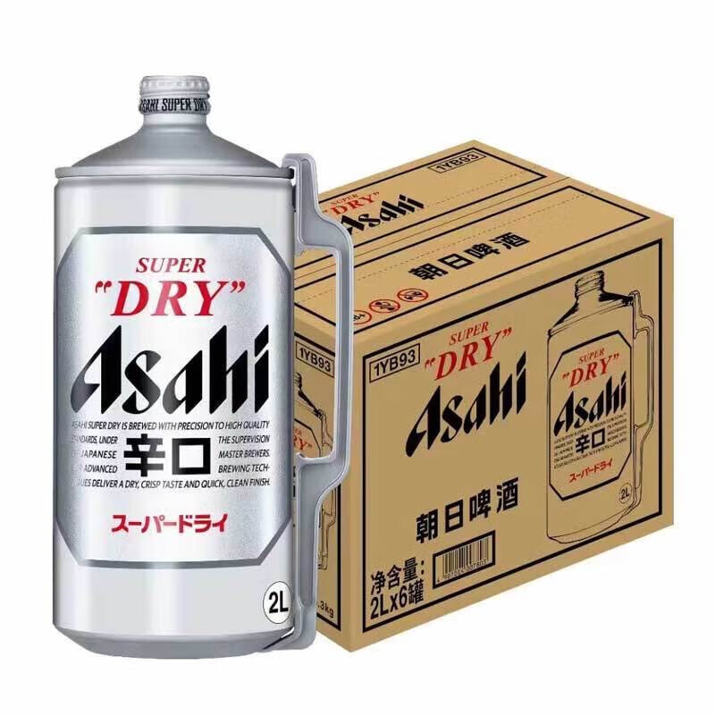 N朝日【日本进口】超爽2L*6桶（整箱）漾客聚会 干净脆爽