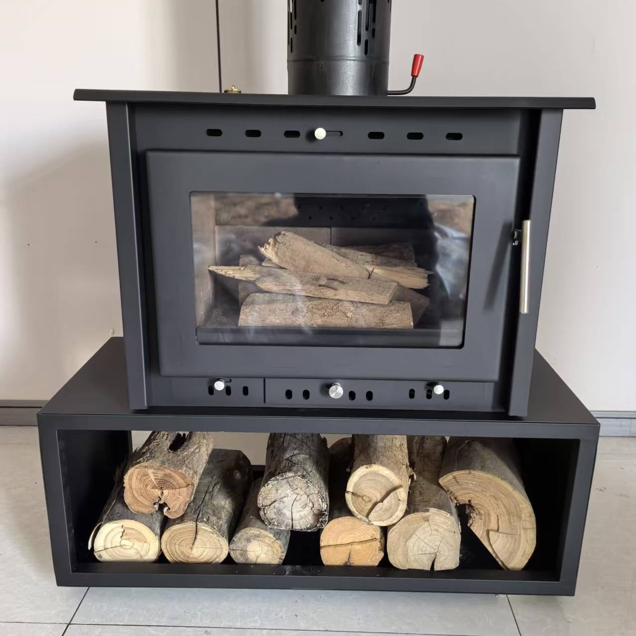 红盾燃木真火壁炉冬季取暖必备家用民宿别墅