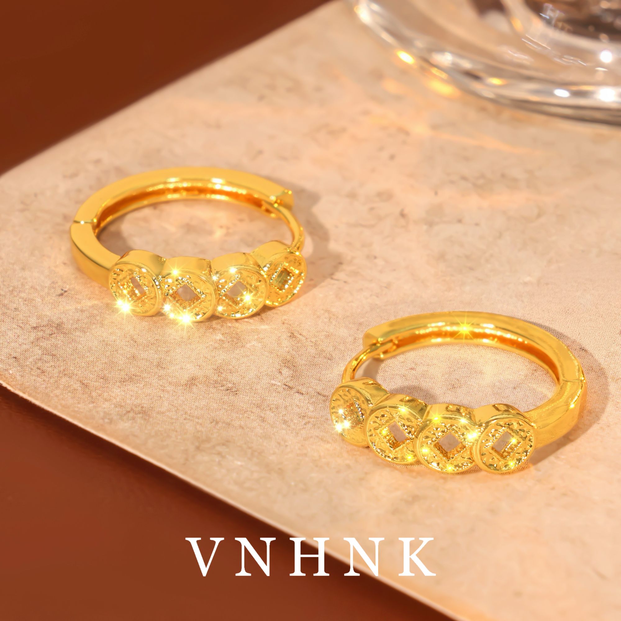 铜合金耳饰 美可儿   H110    金色时尚气质耳环预售