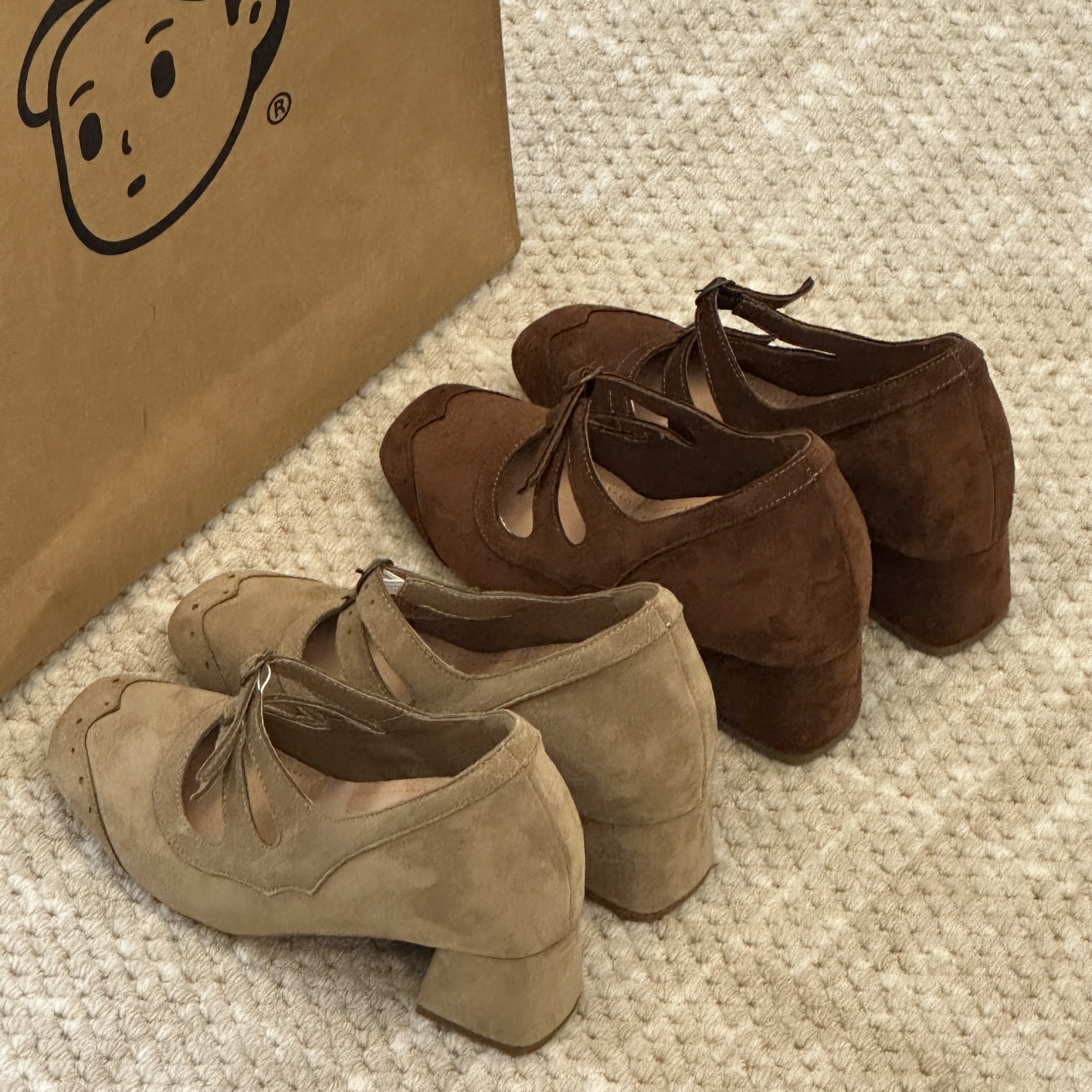 晚睡兰·内增高10cm复古玛丽珍鞋女绒面韩版小众浅口方头芭蕾舞鞋