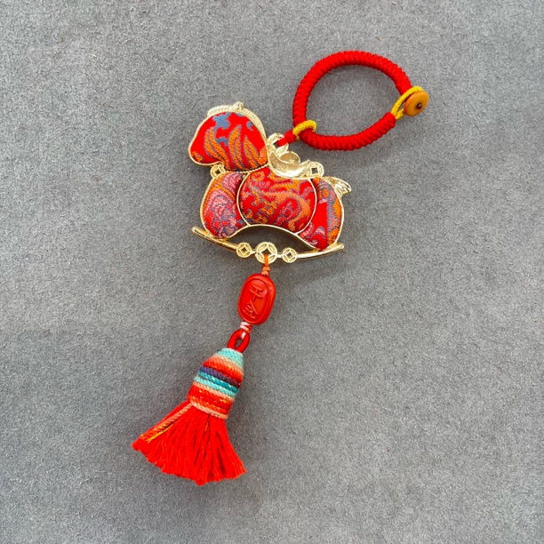 含辰砂工艺品H139-辰砂宋锦挂件3333