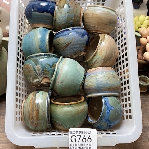 紫砂花盆766微瑕品口径4.5左右