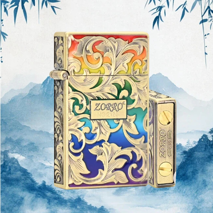 ZORRO佐罗七彩唐草 打火机节日礼物送男友 无油