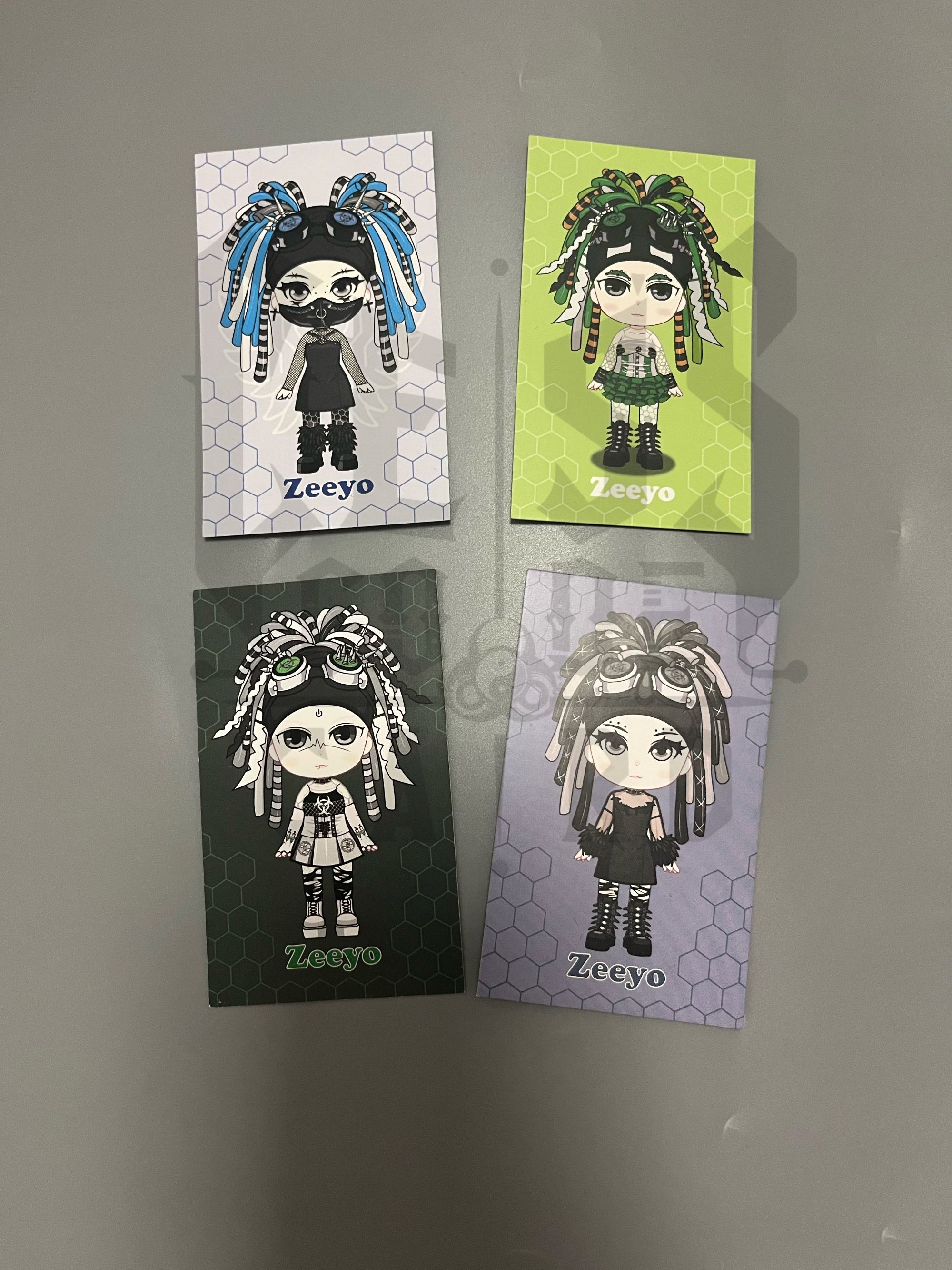 暗码牌扩列卡/亚文化原创赛博哥特社交卡通卡片