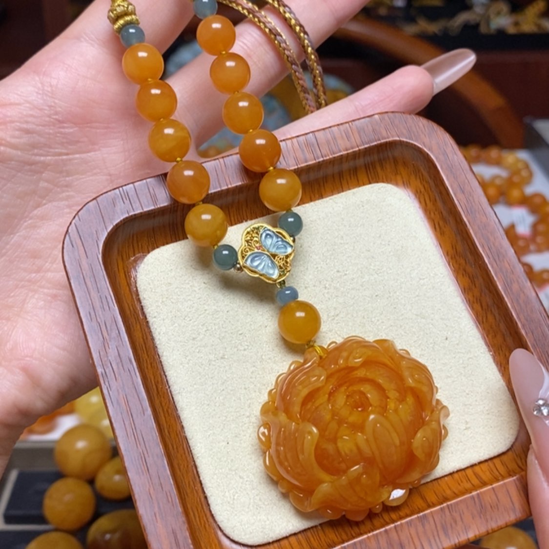 【闪购商品】蜜蜡颈饰未镶嵌项链