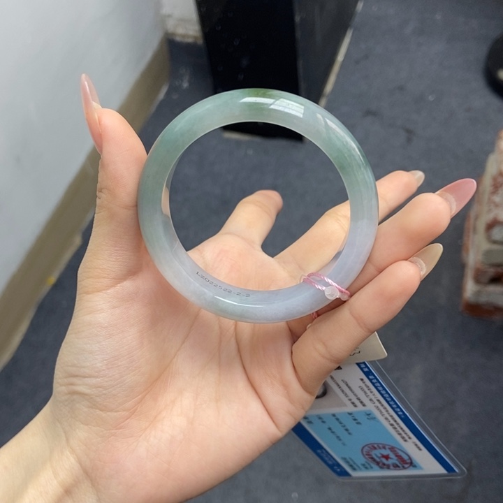 翡翠未镶嵌手镯54圈口