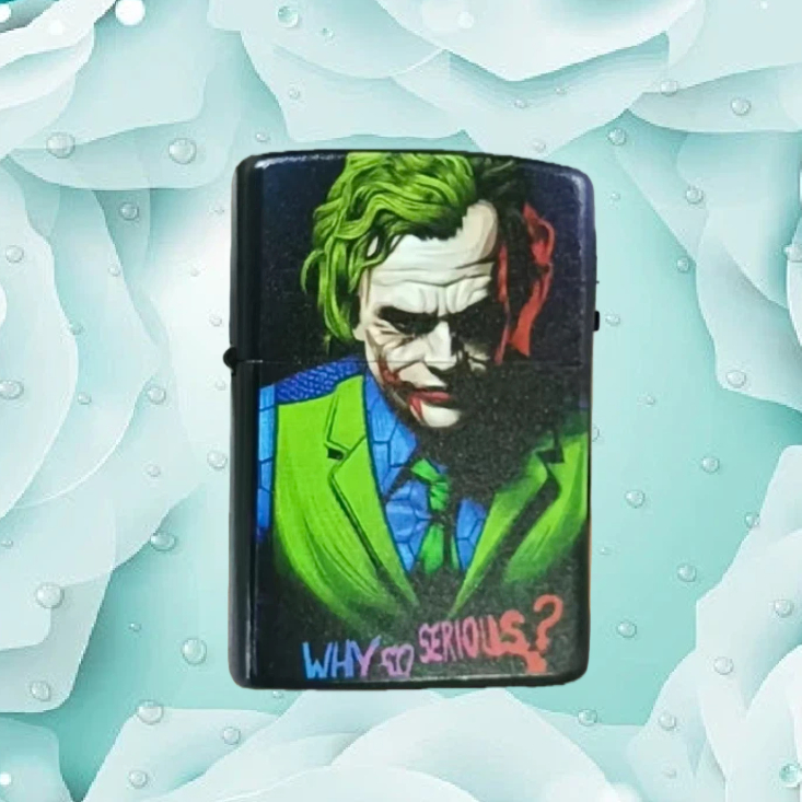 彩绘小丑防风煤油打火机送男士无油