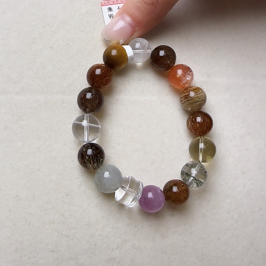 水晶手链未镶嵌丑***梦大气上档次