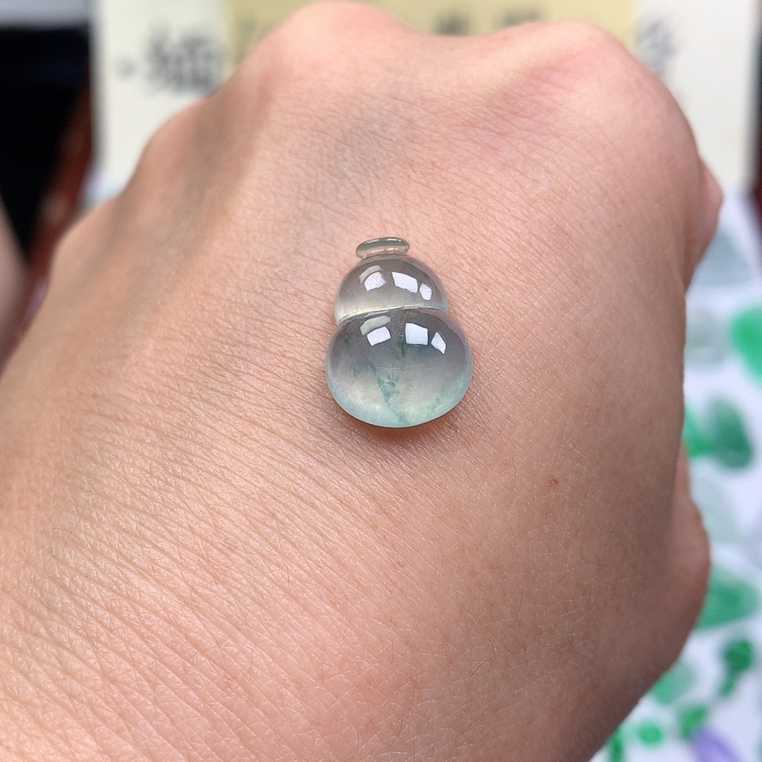 翡翠裸石缅甸天然A货翡翠冰种葫芦