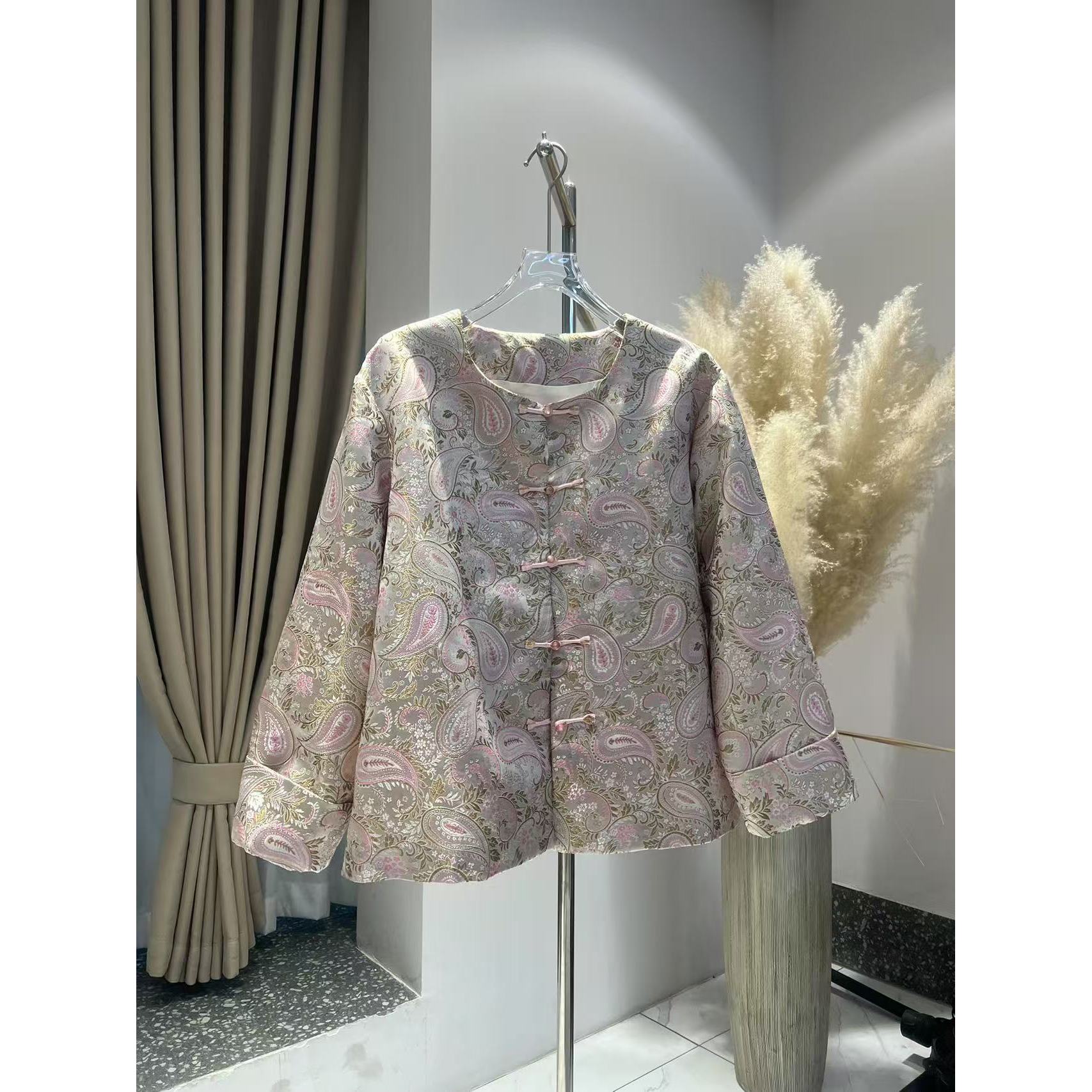 新中式2025新款大码女重工刺绣外套25226