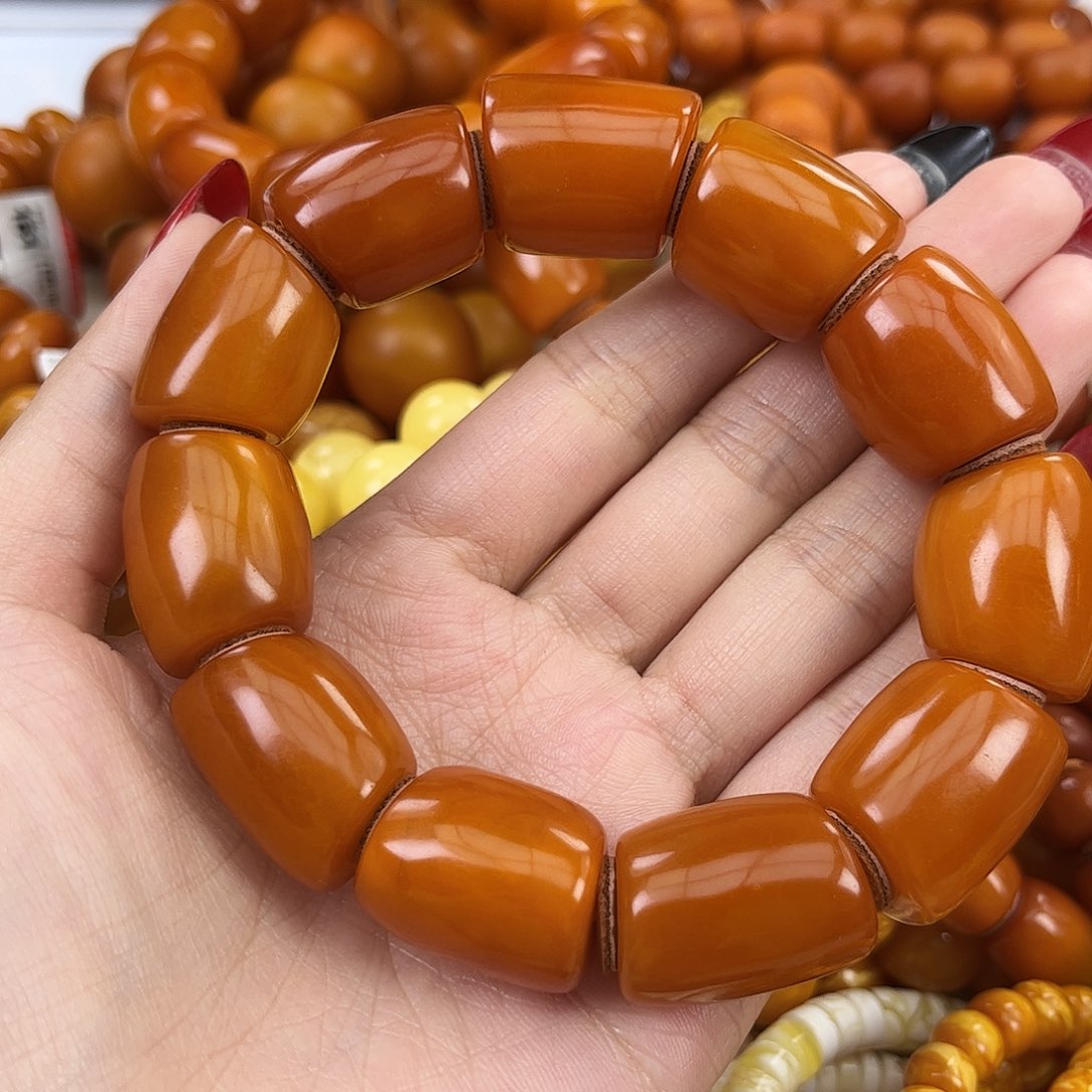 琥珀颈饰未镶嵌浩**海蜜蜡