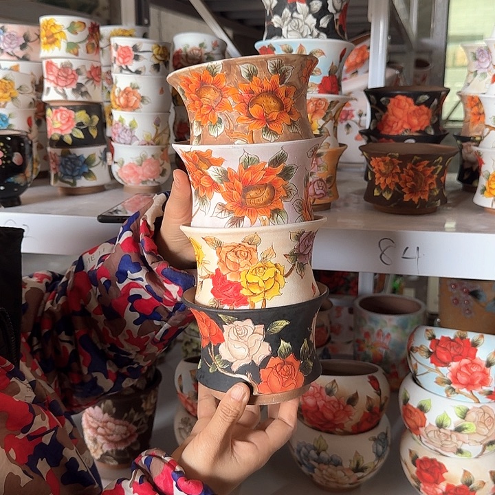 清***零紫砂花盆默认瑕疵